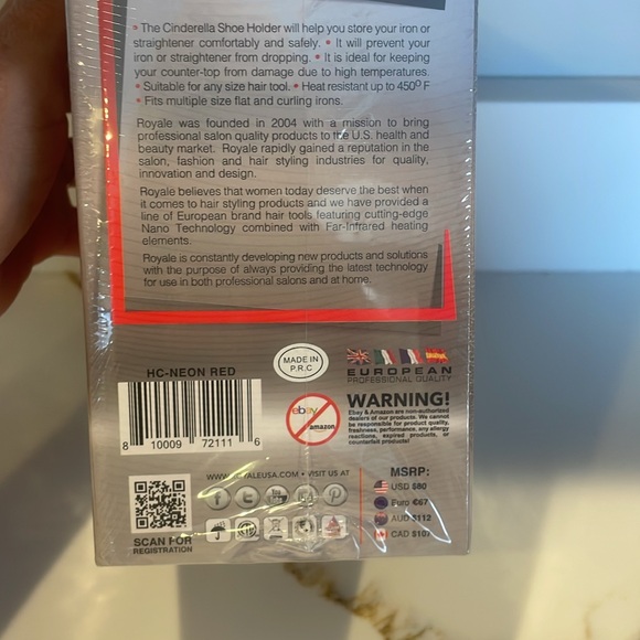 Neon Red Hair Tool Holder - Picture 2 of 2